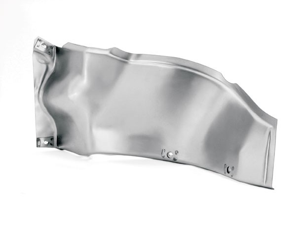 Front lower curved splash pan.