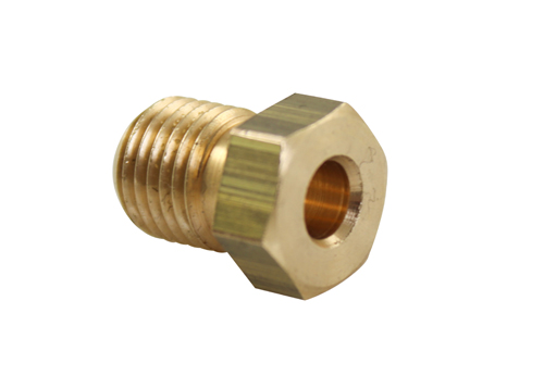 Nippel Bromsrör mässing 3/8"-24