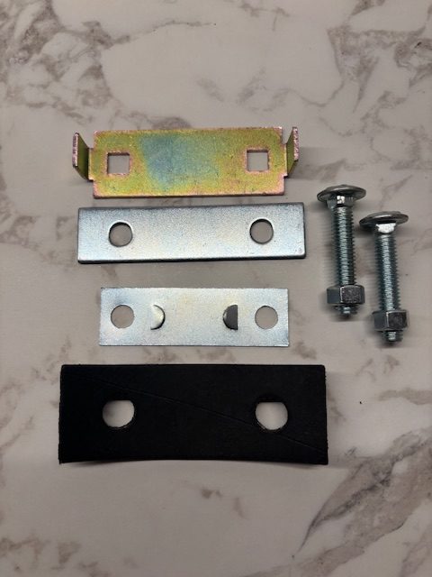 Radiator support to frame shims and rubber.