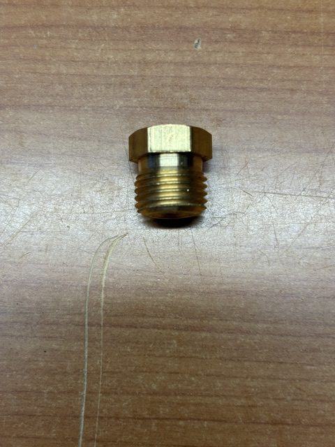 Nippel Bromsrör mässing 1/2"-20